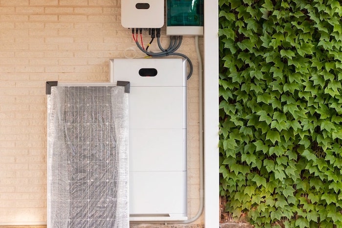 A solar battery storage system.